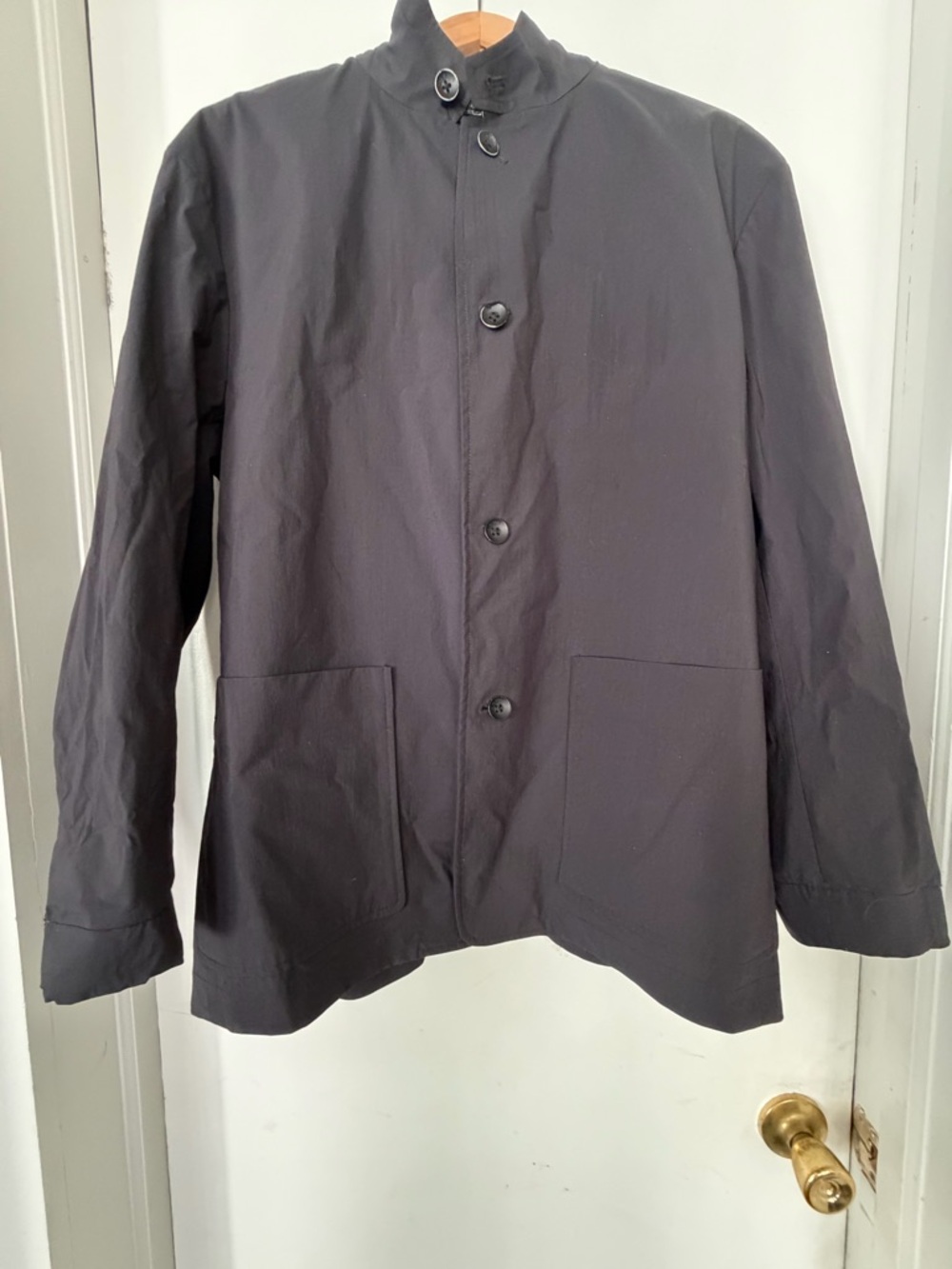rag & bone Men's Black Lightweight Button Front Jacket
